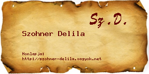 Szohner Delila névjegykártya
